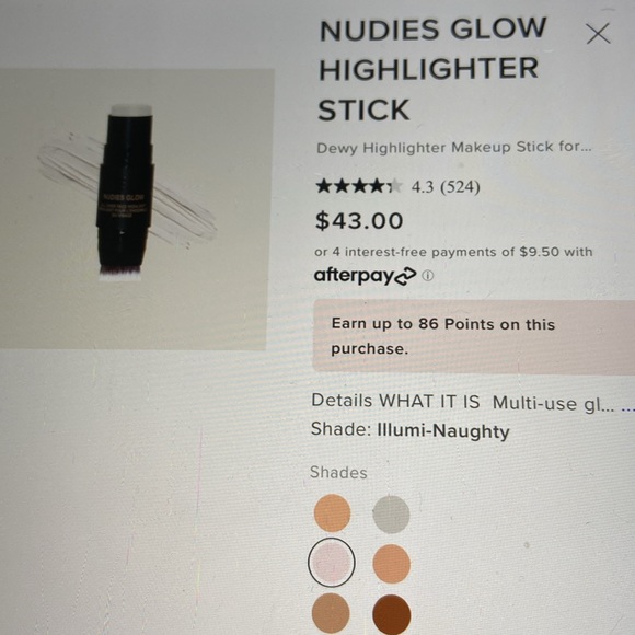 New NudeStix Glow Hilighter in Illumi-Naughty - Picture 5 of 5